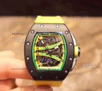 Perfect Replica Richard Mille RM 61-01 Limited Edition Yellow Rubber Band Watch